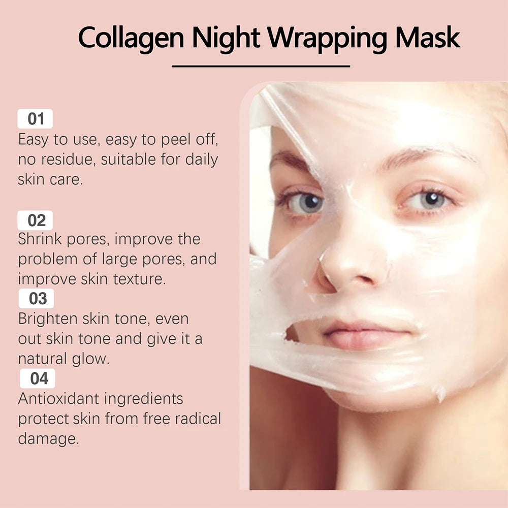 Duo de Masques Visage – Collagène Peel-Off & Nuit Curcuma Kojique, Anti-Âge.