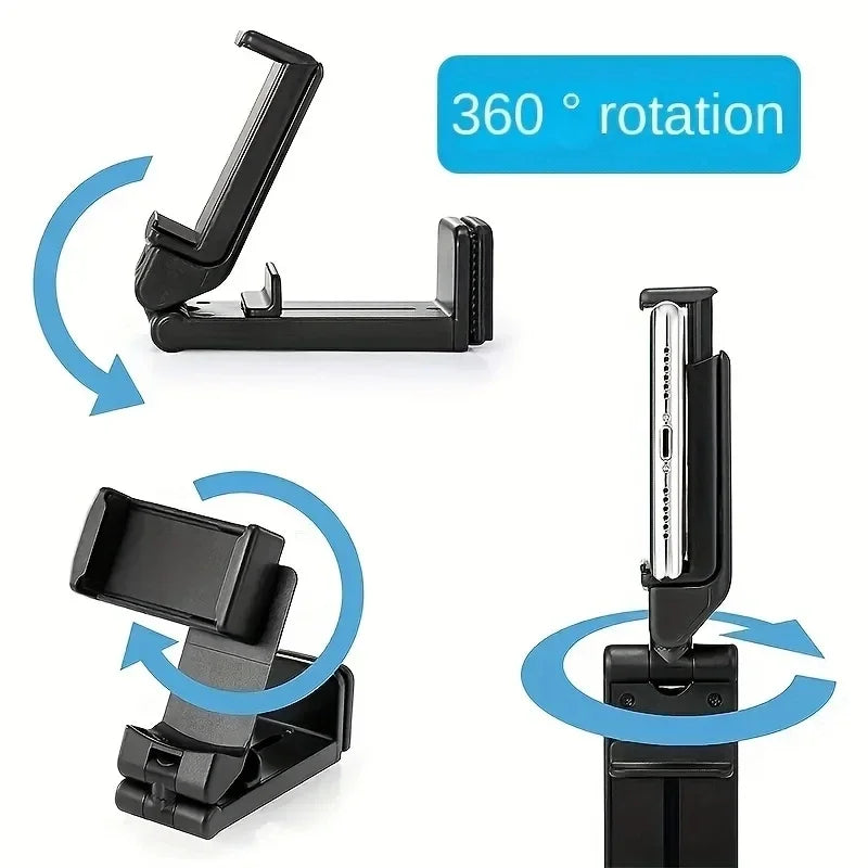Support de téléphone d'avion universel de voyage rotatif 360 pour le clip de téléphone flexible mains libres pour IPhone/Android