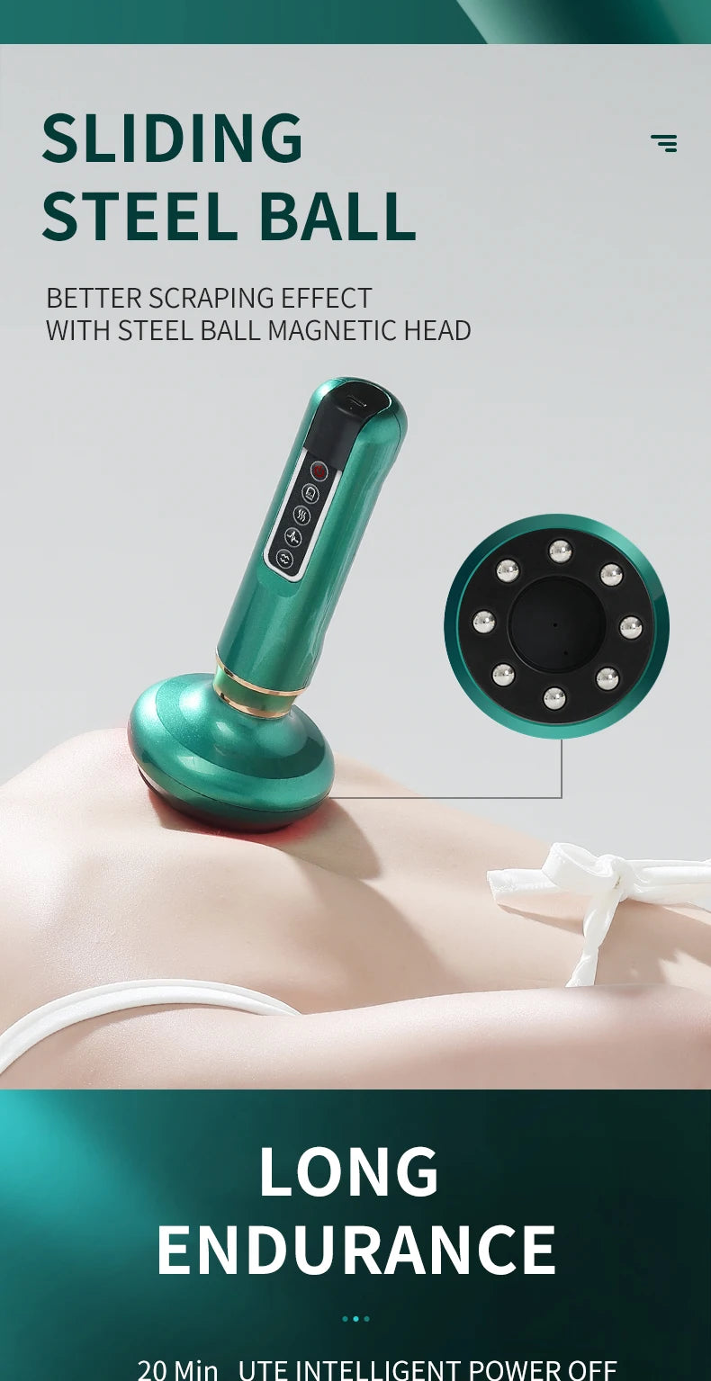 Masseur de Ventouses Électrique  Thérapie Infrarouge • Aspiration par Vide • Anti-Cellulite • Massage Gua Sha