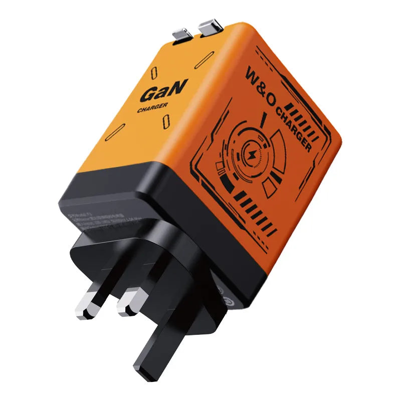 Chargeur 2-en-1 GaN 120W – Câble rétractable Type-C & Lightning | Adaptateur Portable Universel (F3)