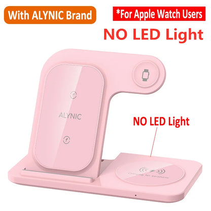 Support de chargeur sans fil pliable 3 en 1 pour iPhone 15 14 13 12 Pro Max Mini iWatch AirPods 3/2 Support de station de charge rapide