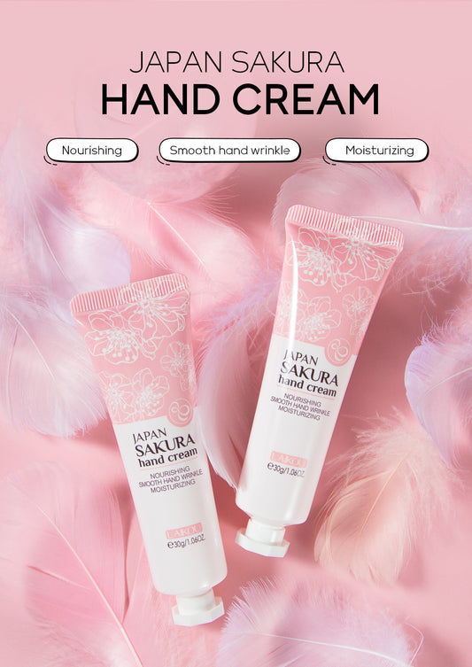 LAIKOU Sakura Crème pour les mains Blanchiment Élimination des rides Anti-fissure Hydratant Fade Lignes fines Corée Soins de la peau Santé Beauté 30g