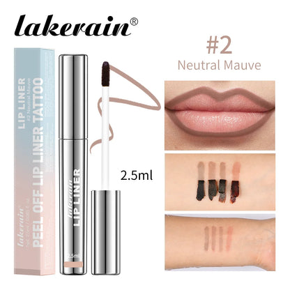 Crayon à lèvres imperméable Peel Off Tattoo Lipgloss Imperméable Longue durée Teinte pour les lèvres mates Contour brun Tear-off Lèvres Tache Cosmétique