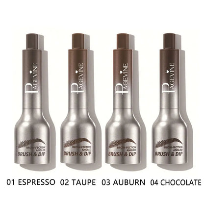 Crème de teinture pour sourcils imperméable longue durée avec pinceau, crayon à sourcils liquide anti-taches pour des sourcils précis et d'aspect naturel