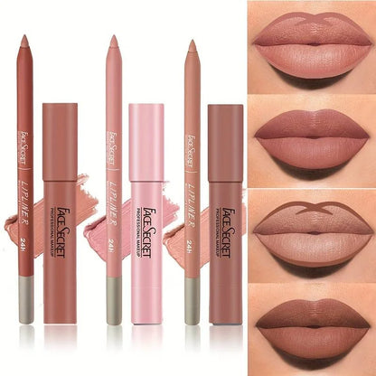 Ensemble crayon à lèvres et rouge à lèvres mat, imperméable à l'eau, maquillage à lèvres longue durée, rendu de couleur mate douce, cosmétiques de maquillage pour femmes