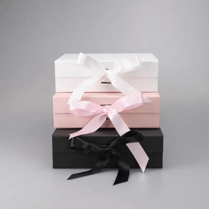 Coffret cadeau magnétique de luxe, coffret cadeau pliable, couvercle rabattable, coffret cadeau de Saint-Valentin