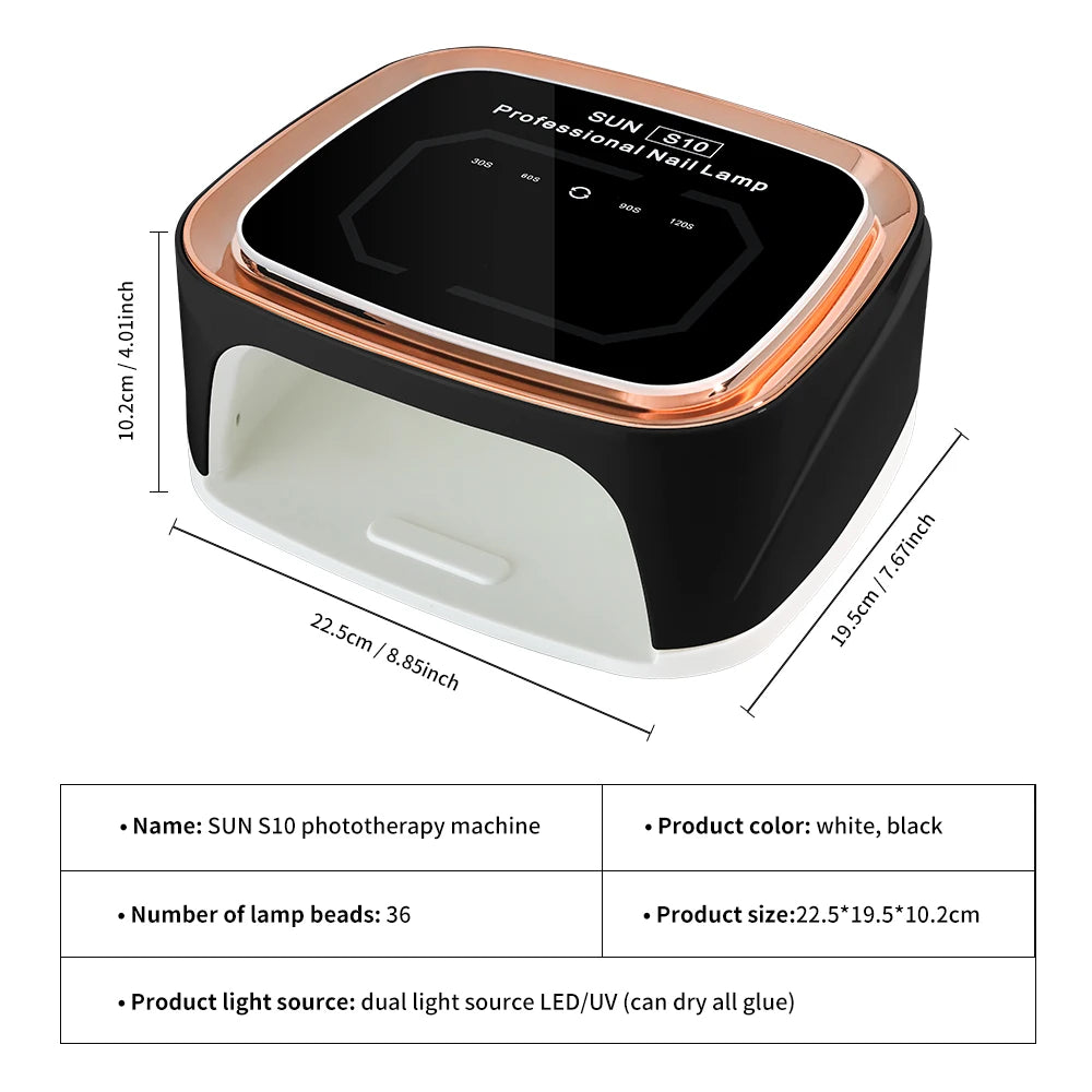 Professional Nail Art UV LED Light Rechargeable Dryer Smart Wireless HD Display Nail Drying Light pour un durcissement rapide de tous les gels