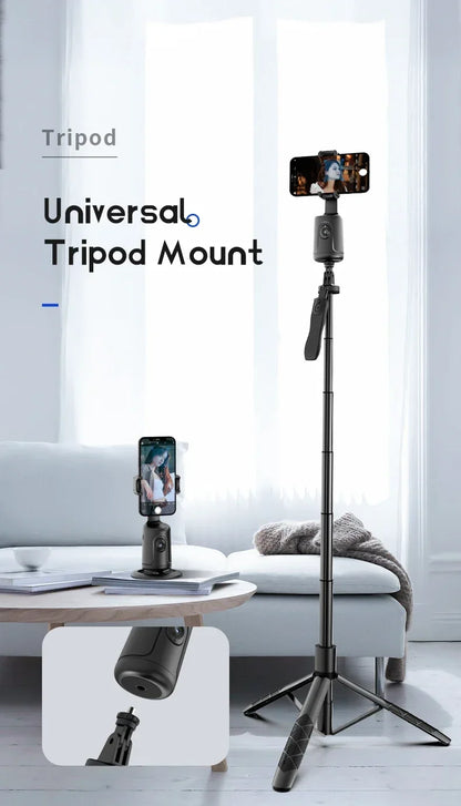Rotation à 360 Suivi automatique du visage, trépied Smart Selfie Stick Suivi rapide, visage et des objets Cameraman Robot Mount
