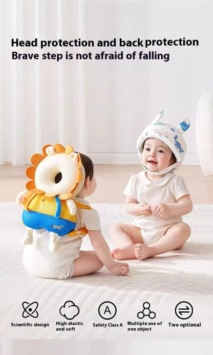 Baby Walkers Coussin de protection de la tête Animaux Coussin en peluche Sangles réglables Coussin de protection pour bébé.