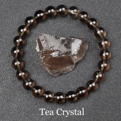 Natural Golden Obsidian Stone Beads Bracelet Men Women Golden Light Rainbow Obsidian Raw Stone Round Bead Natural Energy Jewelry
