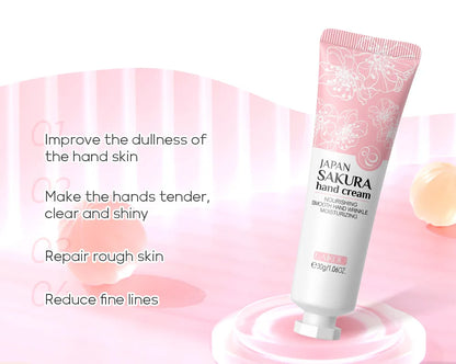 LAIKOU Sakura Crème pour les mains Blanchiment Élimination des rides Anti-fissure Hydratant Fade Lignes fines Corée Soins de la peau Santé Beauté 30g