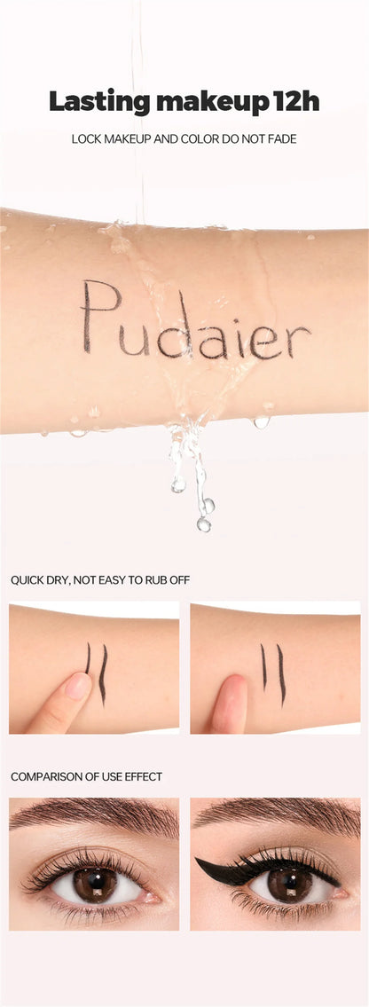 Waterproof Black Liquid Eyeliner Pen Ultra-Fine Anti Smudge Lasting Smooth Lying Silkworm Eyes Liner Pencils Eye Makeup Tools