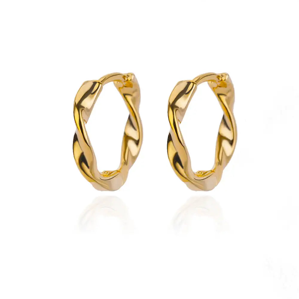 Boucles d'oreilles rondes élégantes pour femmes créoles en acier inoxydable de luxe Vintage Wedding Engagement Aesthetic Jewerly aretes