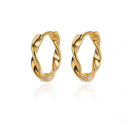 Boucles d'oreilles rondes élégantes pour femmes créoles en acier inoxydable de luxe Vintage Wedding Engagement Aesthetic Jewerly aretes