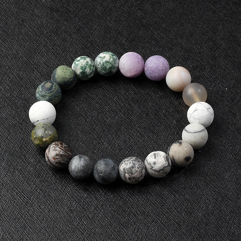 🌌 Bracelet Galaxie – 8 Planètes du Système Solaire & Étoile Gardienne