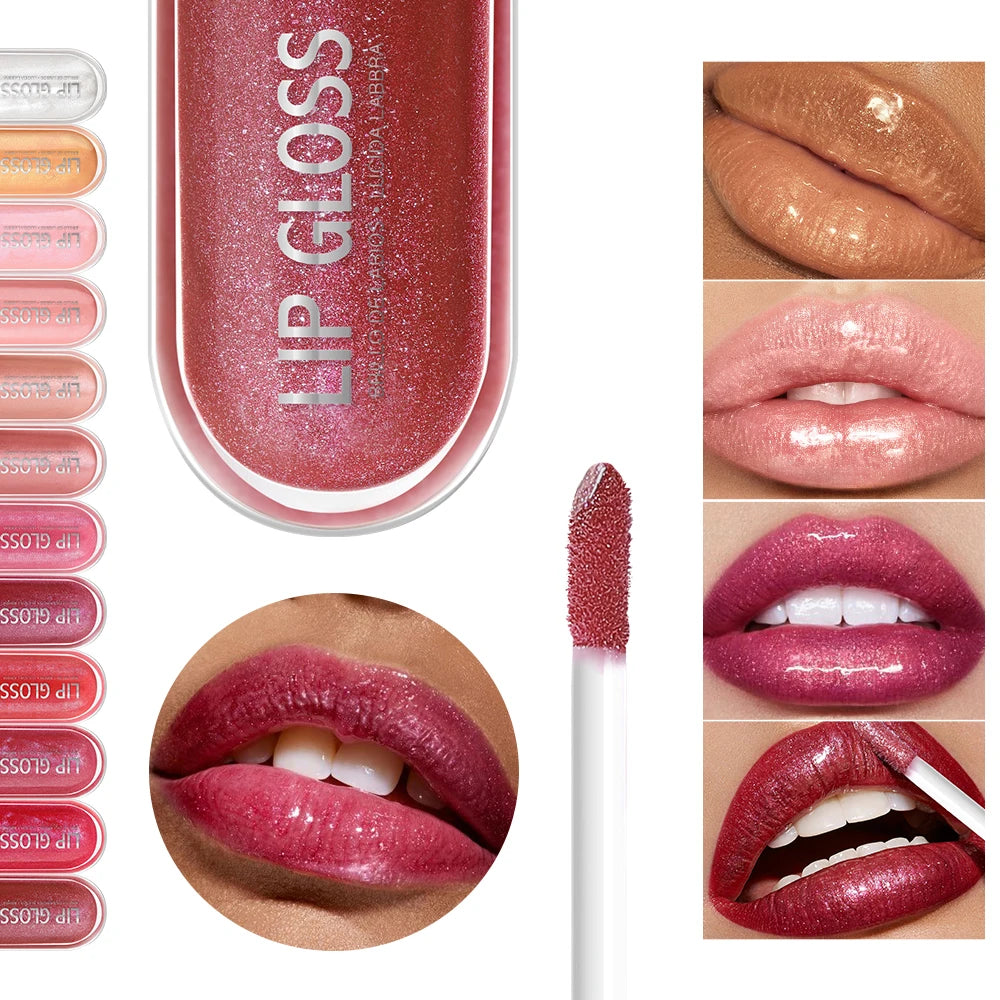 USHAS – Gloss à Lèvres Pailleté 12 Couleurs-Effet Diamant & Longue Tenue