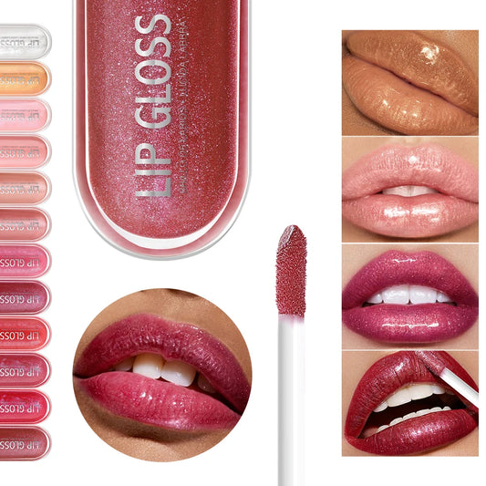 USHAS – Gloss à Lèvres Pailleté 12 Couleurs-Effet Diamant & Longue Tenue