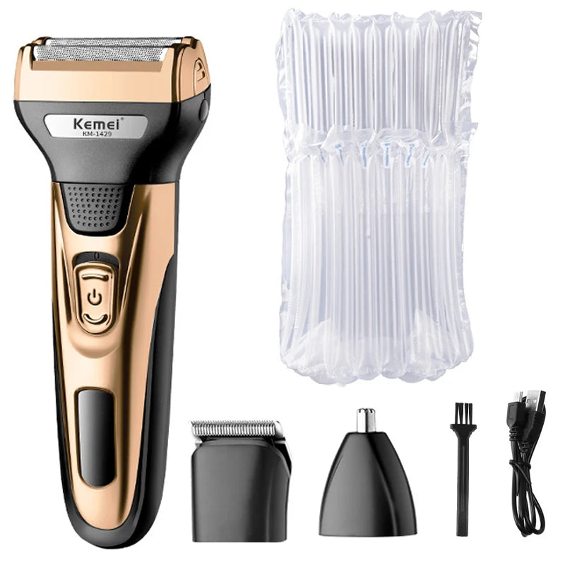 Kemei 3 en 1 Kit de rasage pour Hommes