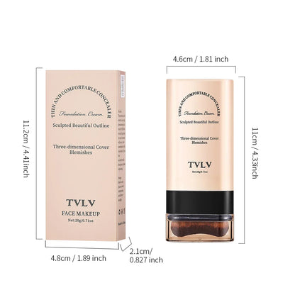 TVLV gomme fond de teint stick 20g, avec pinceau, fond de teint  longue tenue
