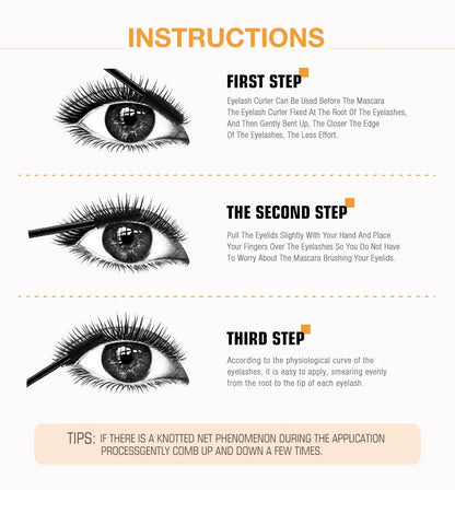 Mascara 3D Allongant Noir – Extension de Cils Effet Volume, Longueur et Définition