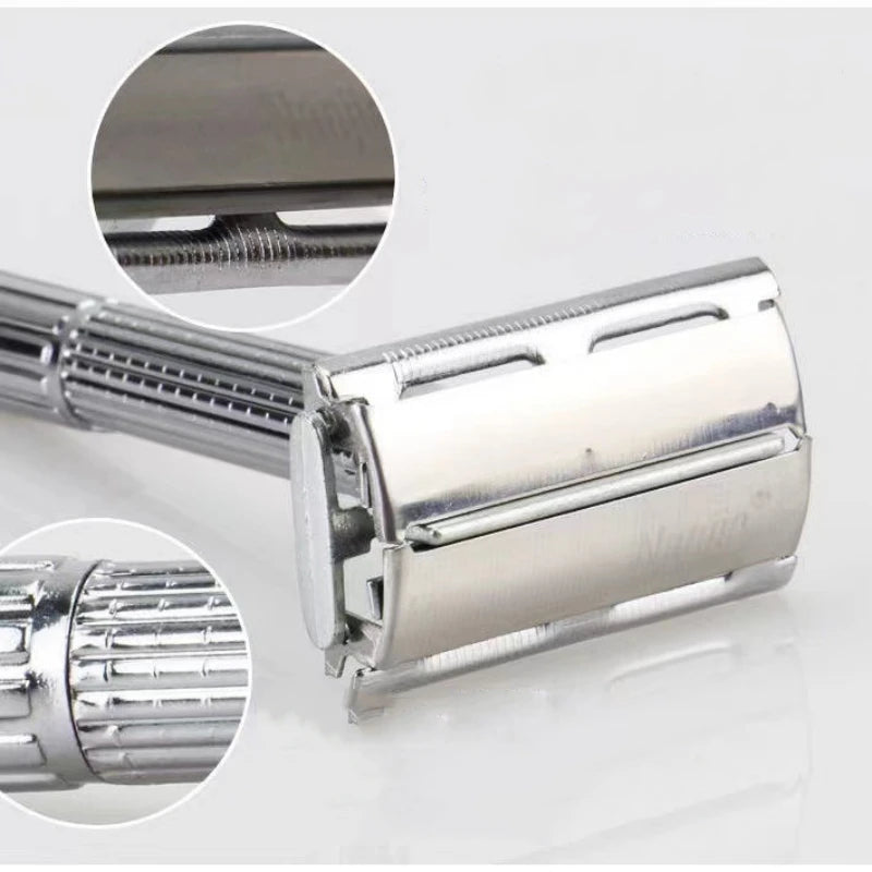 Rasoir de Barbier Pliant pour Hommes – Lame en Acier Inoxydable