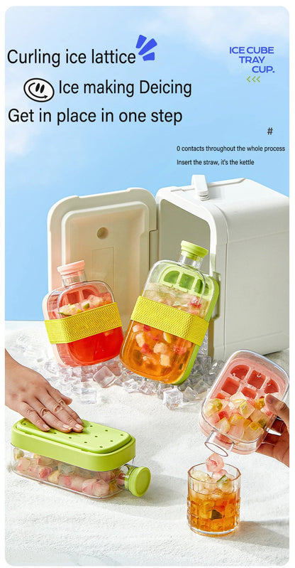 Moule à glaçons en silicone avec couvercles de grande capacité de qualité, réutilisable sans BPA.
