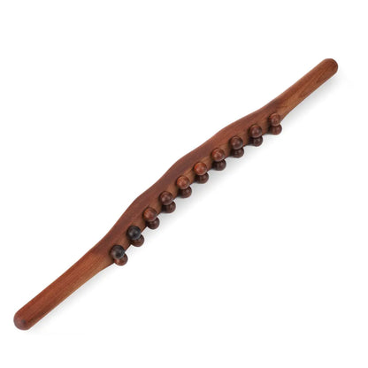 Gua Sha Massage Stick Back Dragage Méridiens Grattage Acupression 8/20 Perles Muscle carbonisé Rouleau de massage corporel relaxant