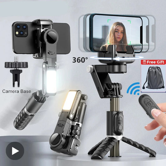 Selfie Stick Téléphone Cardan Stabilisateur Pour iPhone Android Action Caméra Trépied Téléphone Portable Cellule Mobile Smartphone Poignée Poignée Vidéo