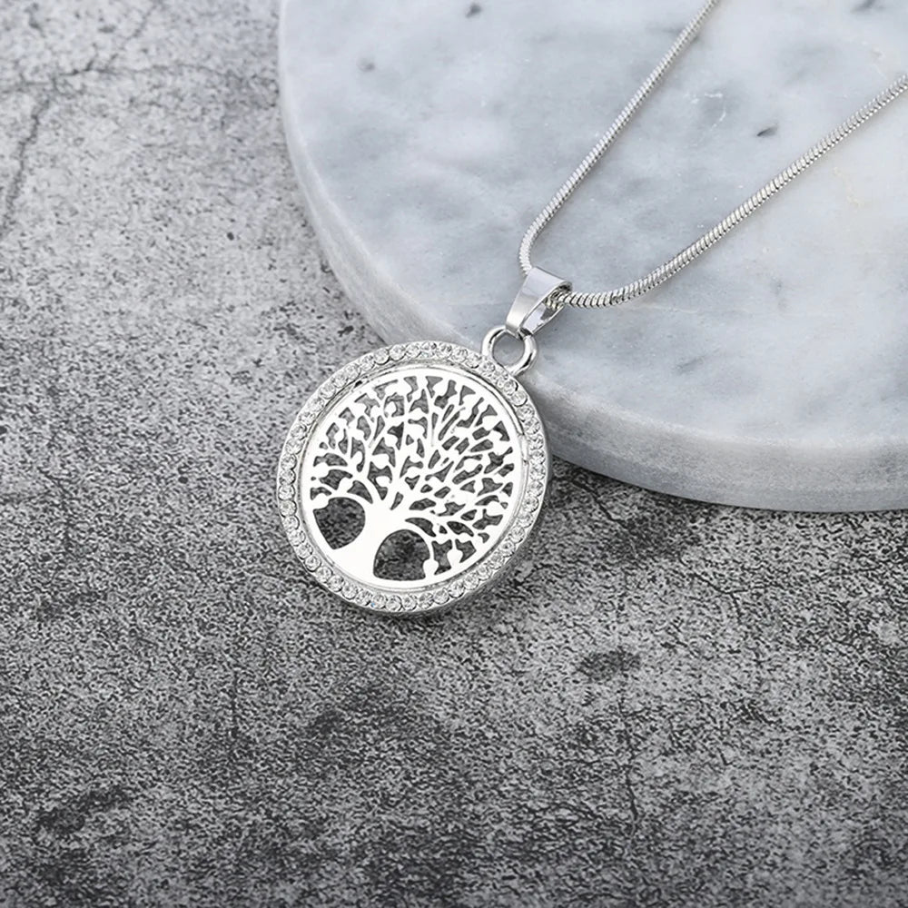 Collier Arbre de Vie Élégant – Pendentif en Strass pour Femme