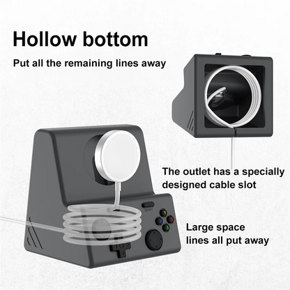 Support de chargeur pour montre connectée ABKN, station de charge en silicone pour montres séries 10, 9, 8, 7, 6 et 5