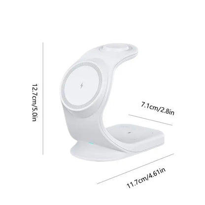 Chargeur sans fil 3 en 1 pour téléphone Support de chargeur magnétique rapide 15w Support de chargeur magnétique rapide Station de charge de chargeur de montre