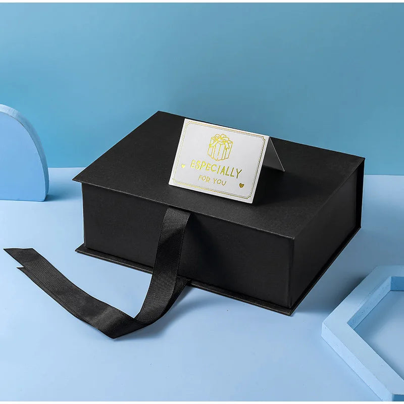 Coffret cadeau magnétique de luxe, coffret cadeau pliable, couvercle rabattable, coffret cadeau de Saint-Valentin