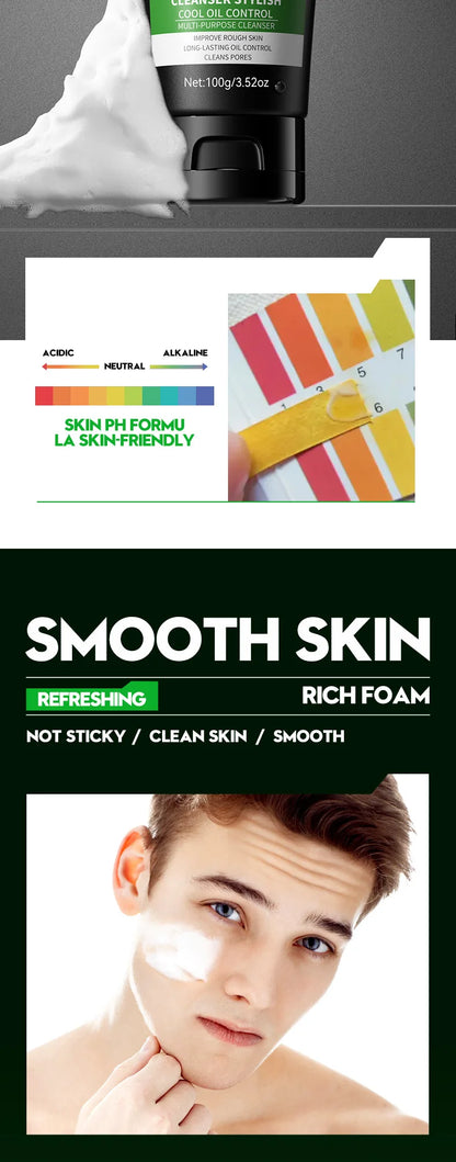 SADOER Nettoyant Visage pour Hommes  Hydratant,  anti-acné, purifie.