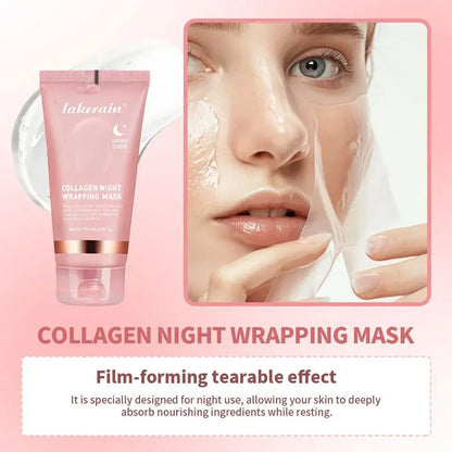 Masque de collagène de nuit Rajeunissement Hydratant Éclaircissant Masque facial coréen pour Rendre la peau éclatante.