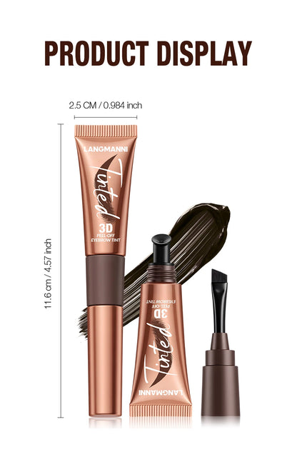 Gel de teinture pour sourcils 3 couleurs, imperméable, longue tenue, naturel, amovible, sans bavures, tatouage, maquillage.