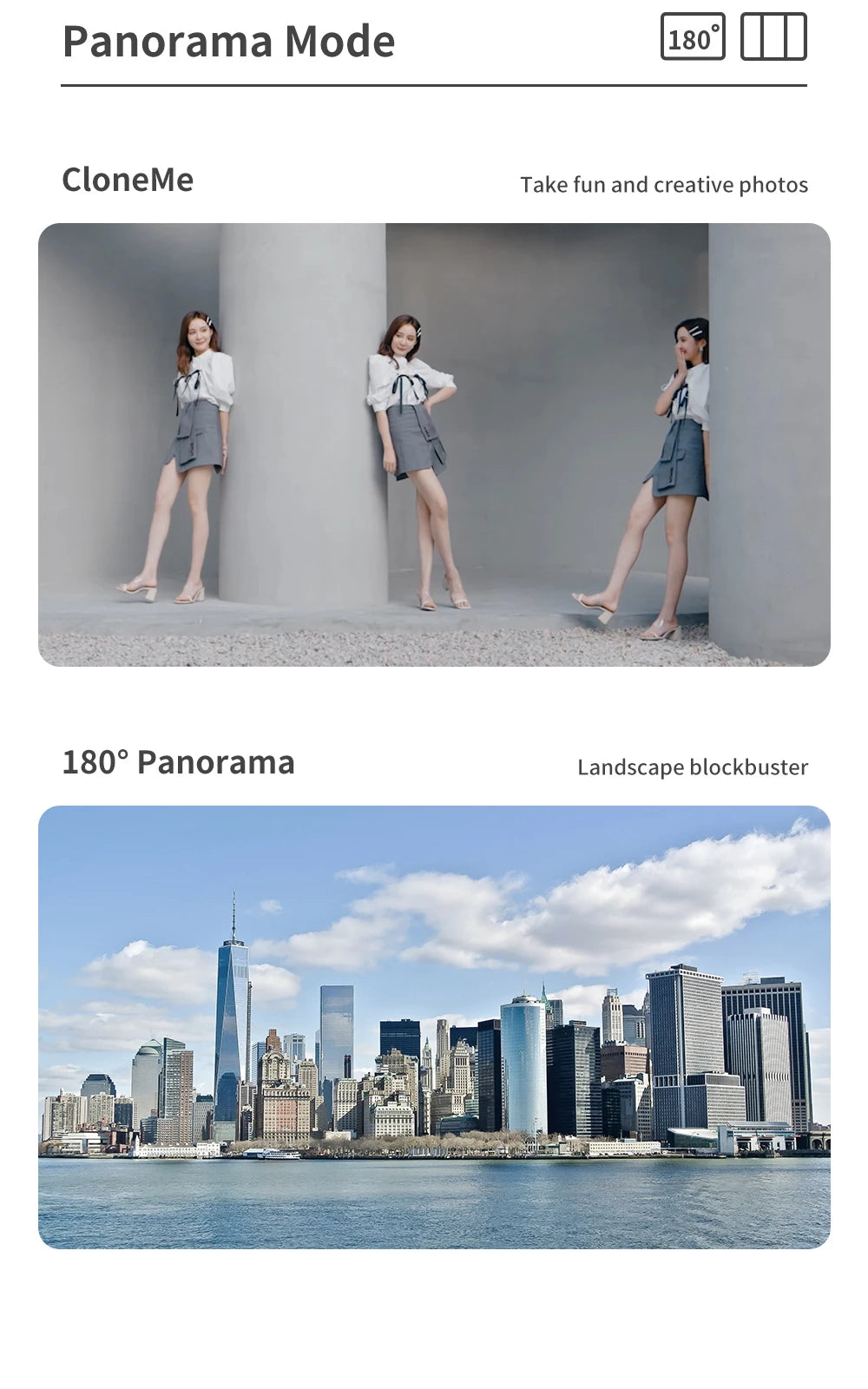 Rotation à 360° suivant le mode de prise de vue Stabilisateur de cardan Selfie Stick Trépied pour iPhone.