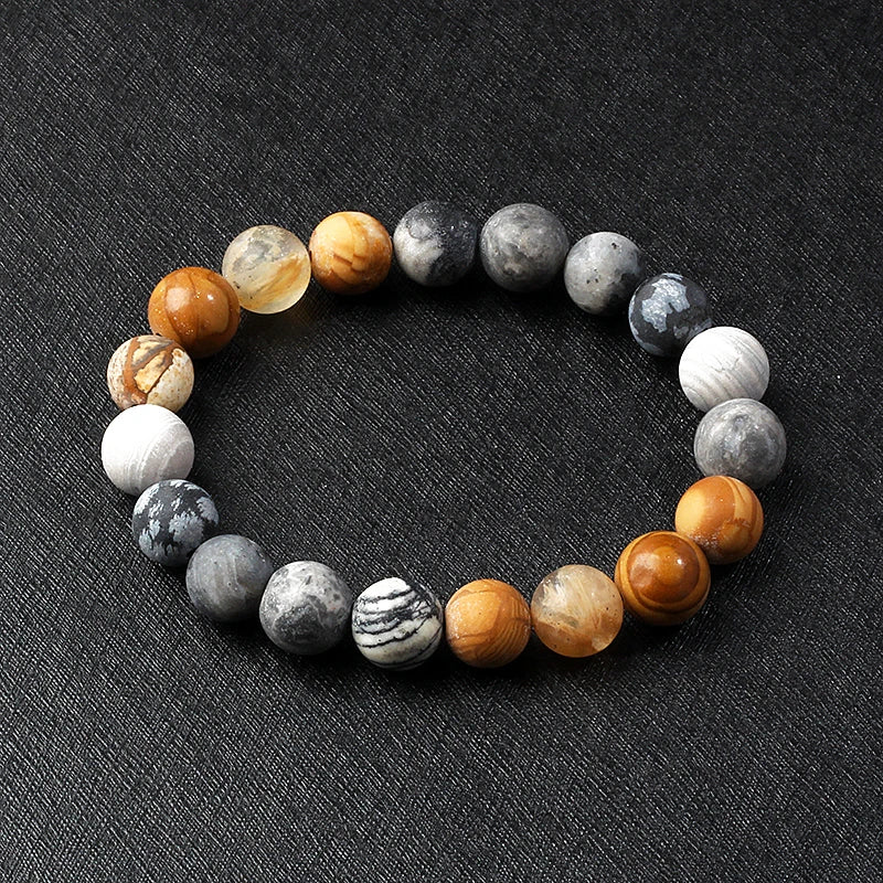🌌 Bracelet Galaxie – 8 Planètes du Système Solaire & Étoile Gardienne