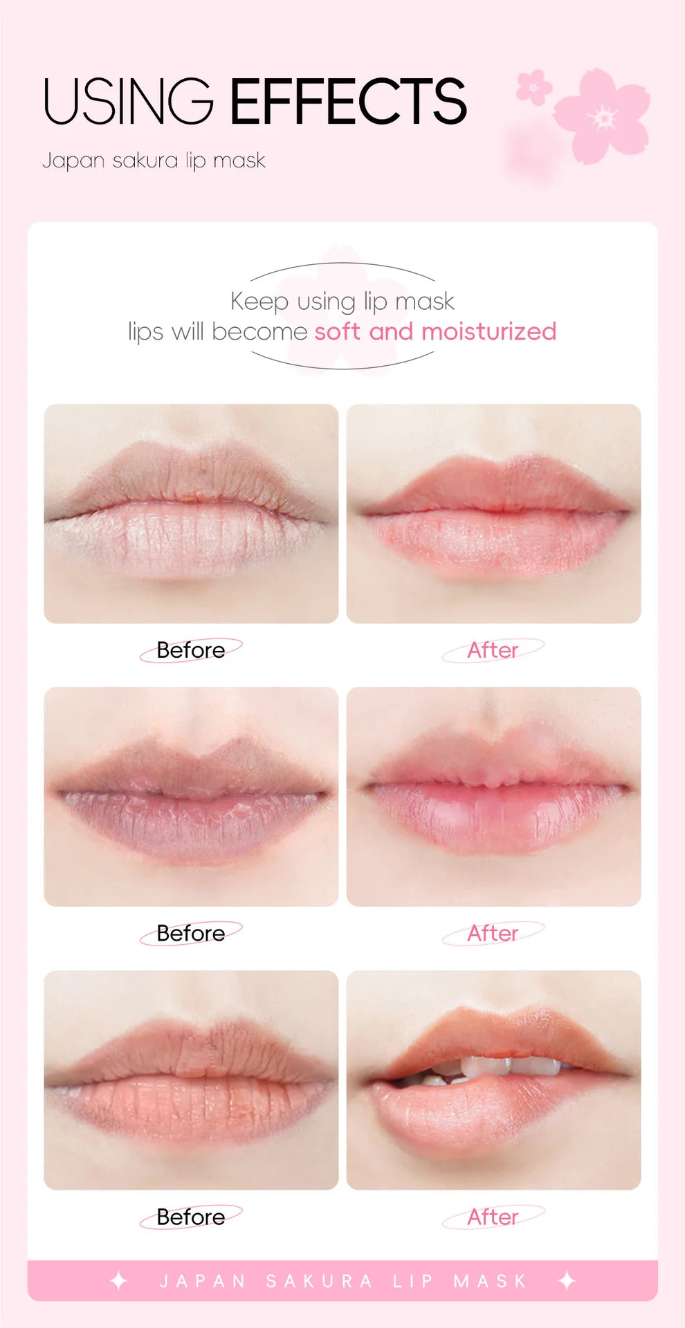 Masque pour les lèvres LAIKOU Sakura 6 g Hydratant