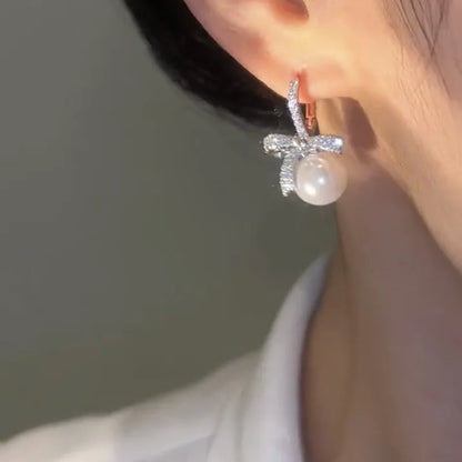 Boucles d’Oreilles Micro Pavées en Perles – Style Bokwnot Délicat, Nouveauté 2025