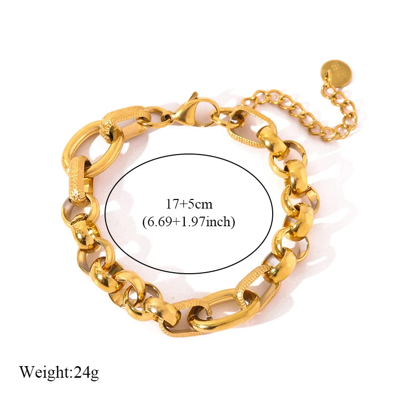 EILIECK Bracelet Torsadé en Acier Inoxydable 316L – Plaqué Or 18K, Étanche & Tendance Femme