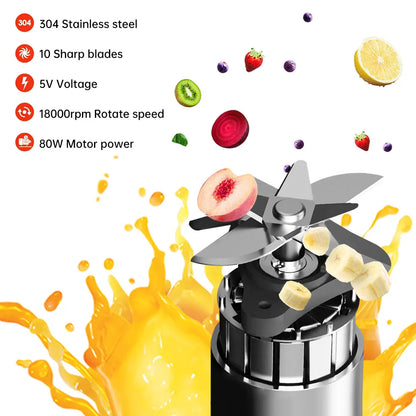 cette tasse rechargeable de 350ml vous permet de créer des boissons saines et délicieuses en quelques secondes. Idéal pour les voyages et les pique-niques