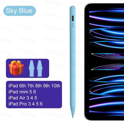Pour iPad Pencil 10e génération Air 6 M2 Pro M4 Stylus avec inclinaison de la paume, pour iPad Pro 11 12.9 Air 4/5 7/8/9 mini 56 7 Tablette