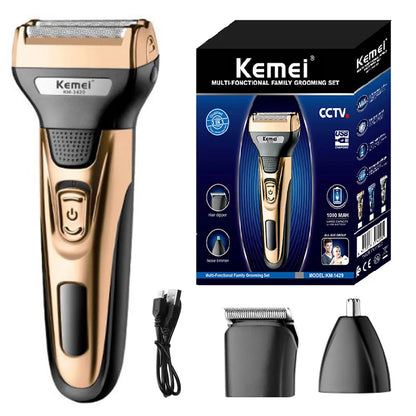 Kemei 3 en 1 Kit de rasage pour Hommes