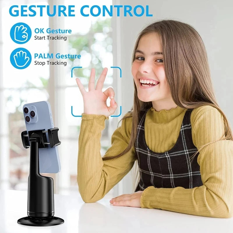 COOL DIER NEW P01 360 Rotation Gimbal Stabilizer AI Face Tracking Desktop Gimbal PTZ for Tiktok Smartphone Live