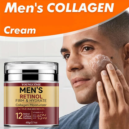 Crème Visage Raffermissante pour Hommes – Rétinol, Collagène & Éclat