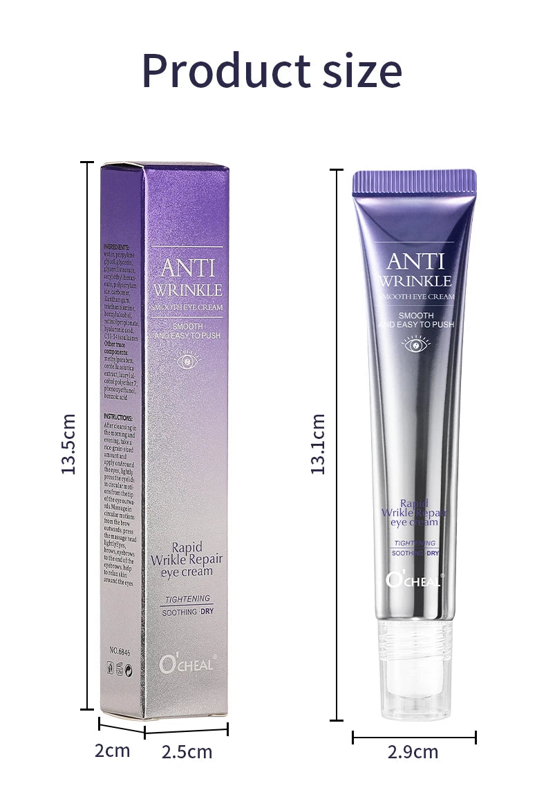O'CHEAL – Crème Contour des Yeux avec Applicateur Roller Massant