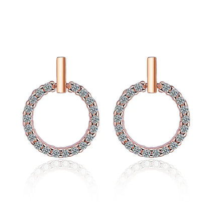 Boucles d'oreilles en argent sterling 925 avec zircons CZ