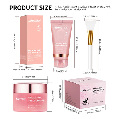 Crème de collagène Masque facial de nuit au collagène hydrolysé.
