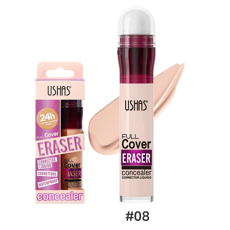 USHAS 12 couleurs tête d'éponge rotative fond de teint liquide anti-correcteur longue durée liquide n'enlève pas le maquillage correcteur imperméable