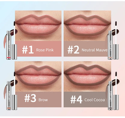 Crayon à lèvres hautement pigmenté Tatouage Matte Peel Off Améliorer le liner pour les lèvres Lasting Lip Stain Waterproof 4Colors Transfer-proof Lipstic